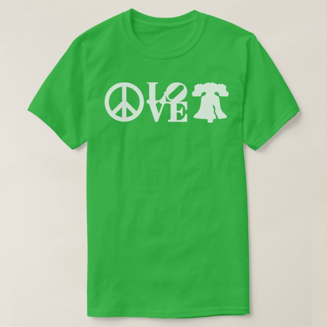 Peace Philadelphia Kärlek Liberty Bell Philly Fläk T Shirt (Design framsida)