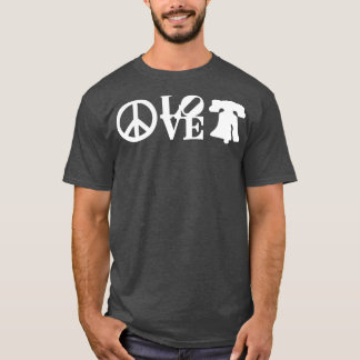 Peace Philadelphia Kärlek Liberty Bell Philly Fläk T Shirt