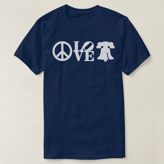 Peace Philadelphia Kärlek Liberty Bell Philly Fläk T Shirt (Design framsida)
