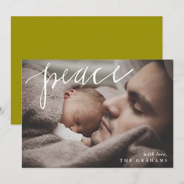 Peace Photo Helgdag Card Julkort (Fram/baksida)