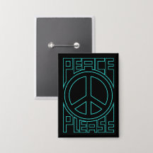 Peace Please Turkos Kontur Bokstäver