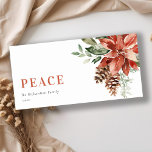 Peace Poinsettia Bunch Watercolor Gräs jul Julkort<br><div class="desc">Om du behöver ytterligare anpassningar kan du kontakta mig på yellowfebstudio@gmail.com.</div>
