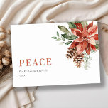 Peace Poinsettia Bunch Watercolor Gräs jul Julkort<br><div class="desc">Om du behöver ytterligare anpassningar kan du kontakta mig på yellowfebstudio@gmail.com.</div>