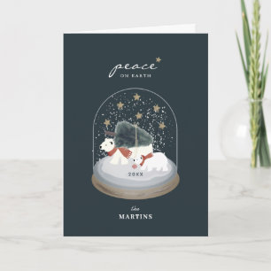 Peace Polar Bears Snö Globe Photo Jul Kort