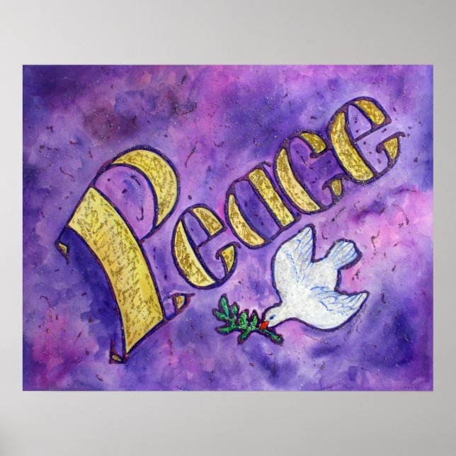 "Peace"-Poster i Ord Poster (Framsidan)