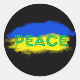 Peace-programmet för Ukraina: Krig-krig mot Ukrain Runt Klistermärke