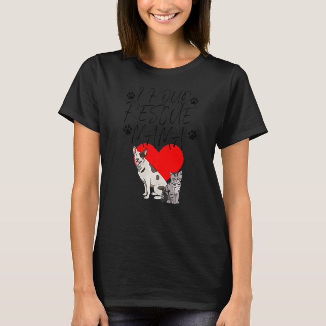 Peace Rädding Mamma Animal Protection Pet Animal K T Shirt (Framsida)