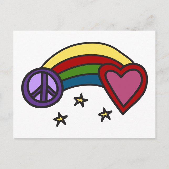 Peace Rainbow Vykort (Framsida)