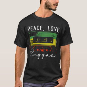 Peace Reggae Music Kärlek Rasta Jamaica T Shirt