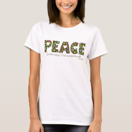 Peace Retro John 16:33 Blommigt T Shirt