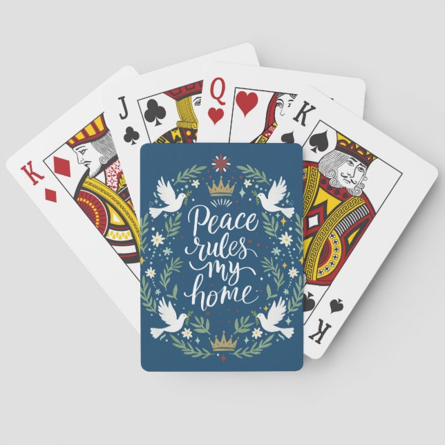 Peace Rules My Home Casinokort (Baksidan)