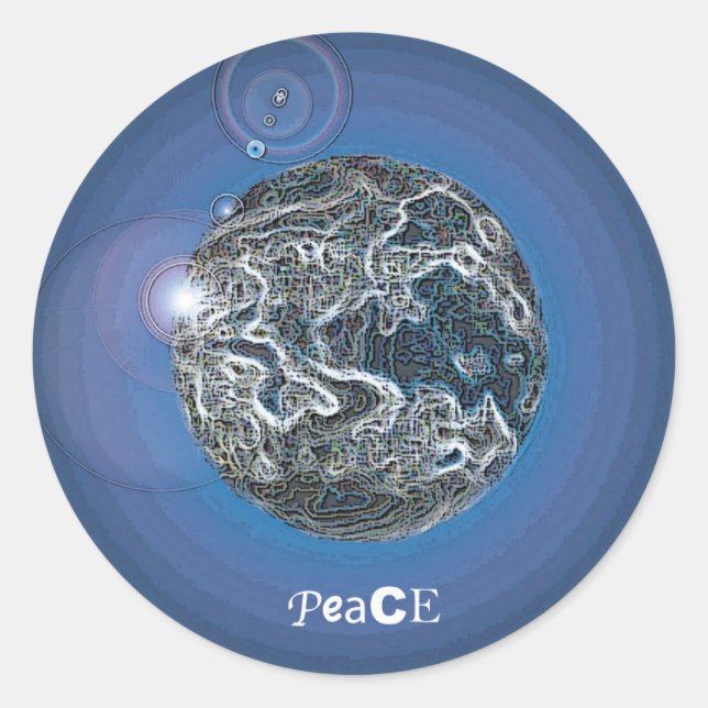 PeaCE Runt Klistermärke (Framsida)