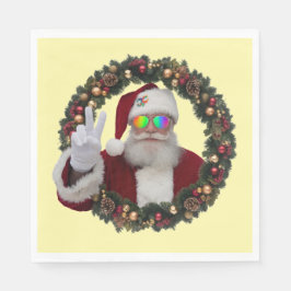 Peace Santa Holiday Napkin Pappersservett