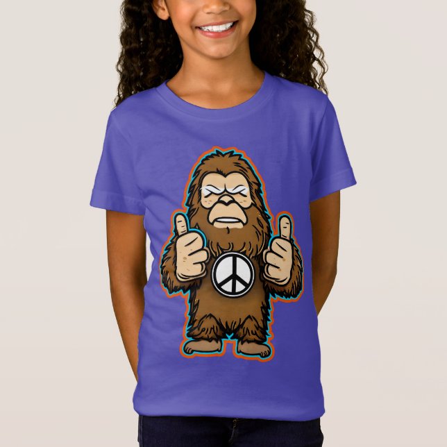 Peace Sasquatch T-Shirt (Framsida)
