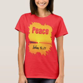 Peace Scripture Glowing Sunset T-Shirt