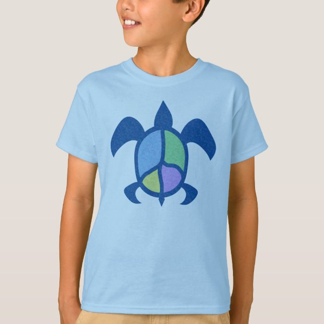 Peace Sea Turtle Shirts T-shirt (Framsida)