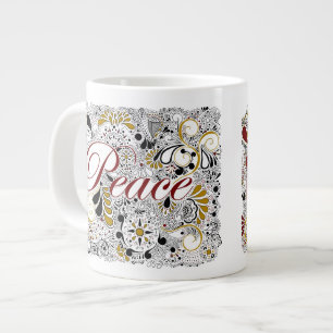 Peace & Shalom (i Hebreiska) - Jumbo Coffee Mugg