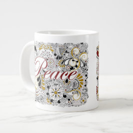 Peace & Shalom (i Hebreiska) - Jumbo Coffee Mugg Jumbo Mugg