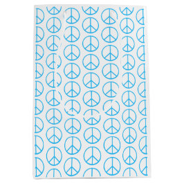 Peace Sign Blue Groovy Retro Fun