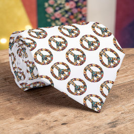 Peace Sign Custom Necktie Tie Slips