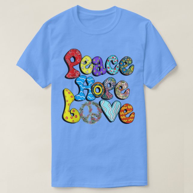 PEACE SIGN LOVE 60s 70s Tie Dye Hippie Halloween C T Shirt (Design framsida)