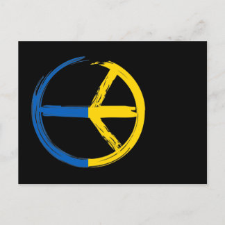 Peace sign, Peace For Ukraine Vykort