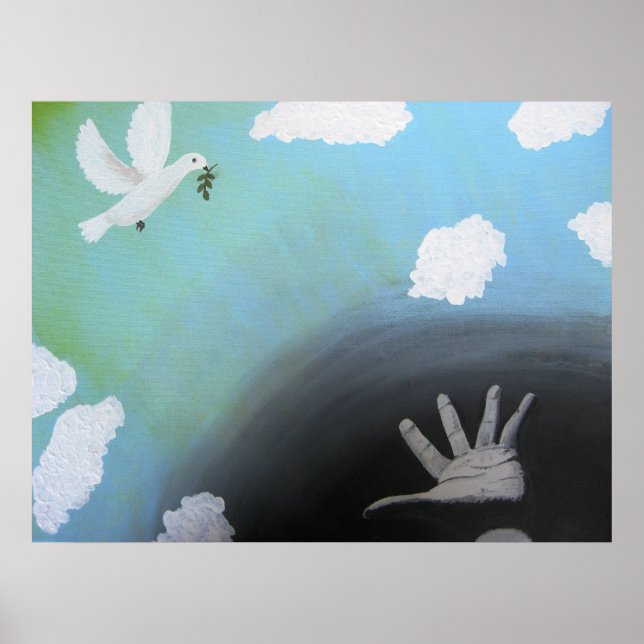"Peace" Skriv ut från Canvas Justice Poster (Framsidan)