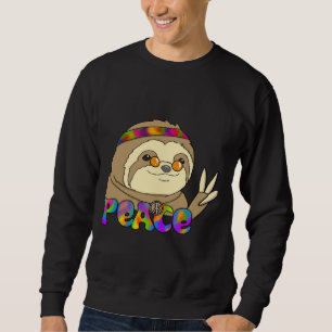 Peace Sloth Lång Ärmad Tröja