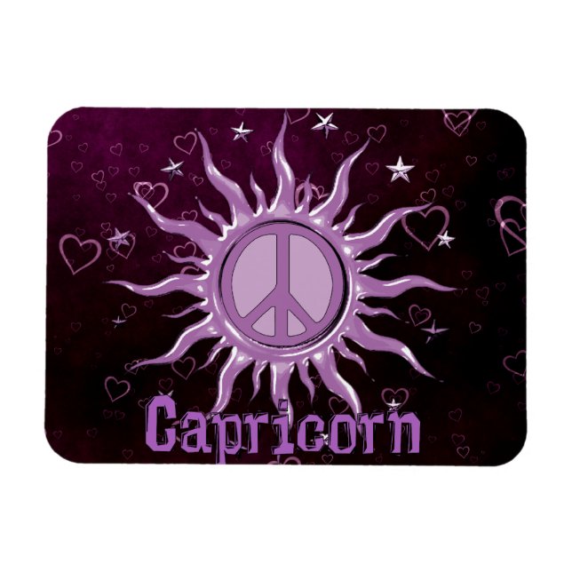 Peace Sol Capricorn Magnet (Horisontell)