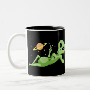 Peace Space Alien Mugg