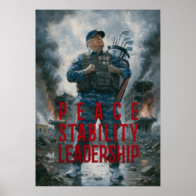 Peace. Stability. Leadership - Potus Propaganda Poster (Framsidan)
