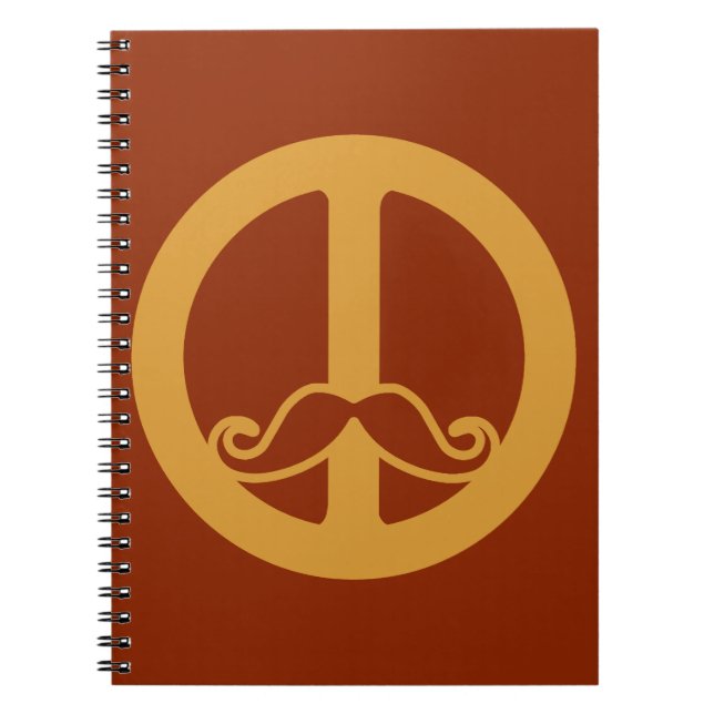 Peace Stache-anpassningsbarna Anteckningsbok Med Spiral (Framsidan)