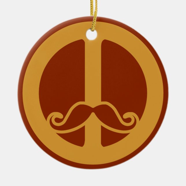 Peace Stache-anpassningsbarna är ornament (Framsidan)
