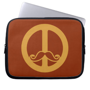 Peace Stache-anpassningsbarna laptop sleeve
