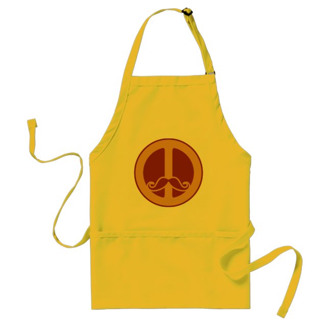 Peace Stache apron - välj stil, färg Förkläde (Framsidan)