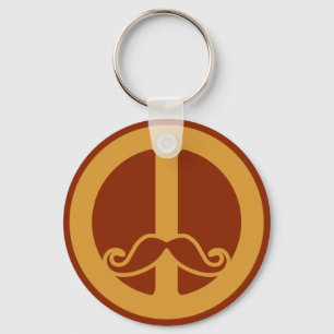 Peace Stache-nyckelringen Nyckelring