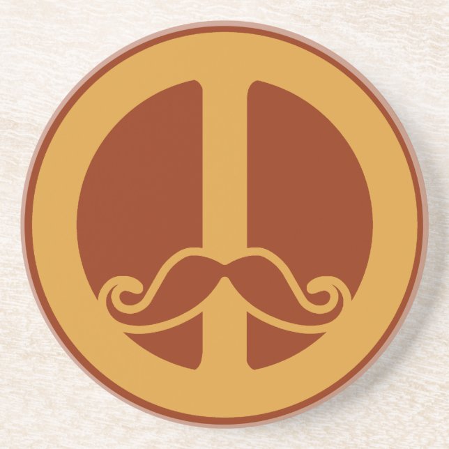 Peace Stache underlägg Sandsten (Framsidan)