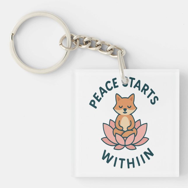 Peace Starts Within - Meditating fox  (Framsidan)