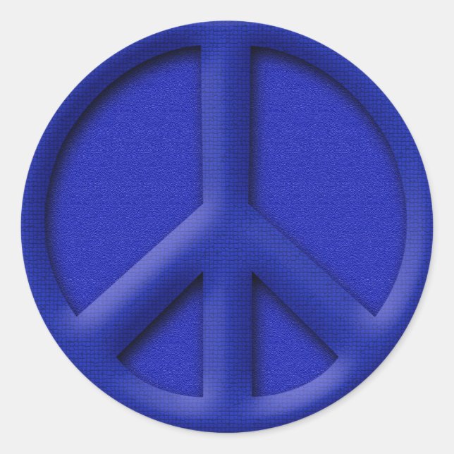 Peace Stickers Runt Klistermärke (Framsida)