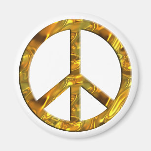 Peace-symbol - GULD Magnet