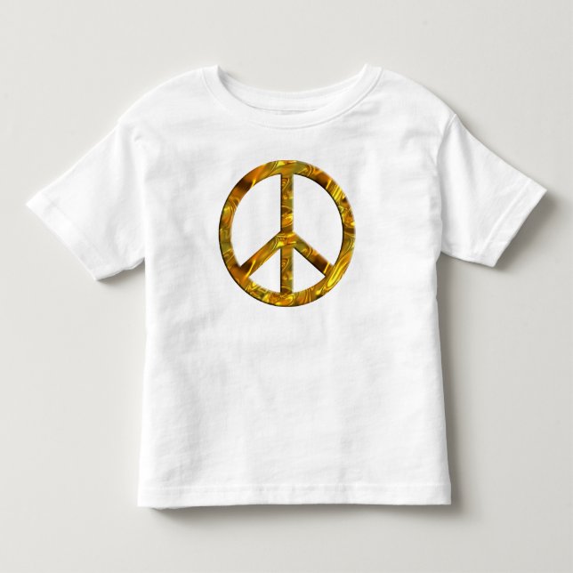 Peace-symbol - GULD T Shirt (Framsida)