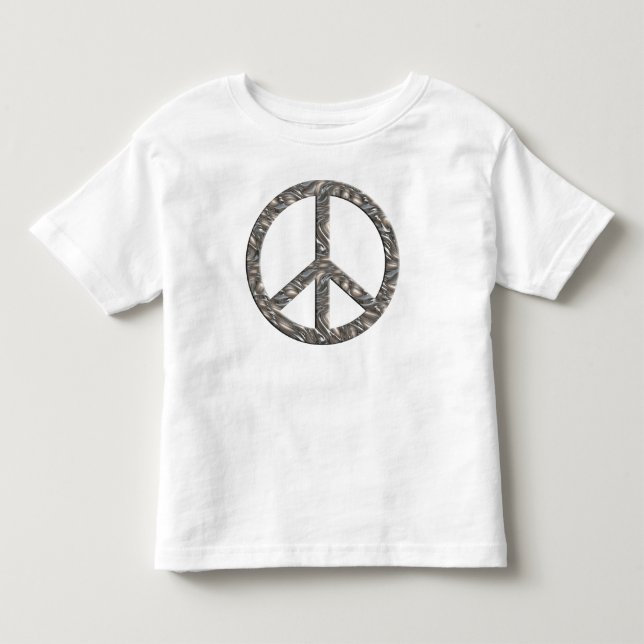 Peace-symbol - SILVER Tee (Framsida)