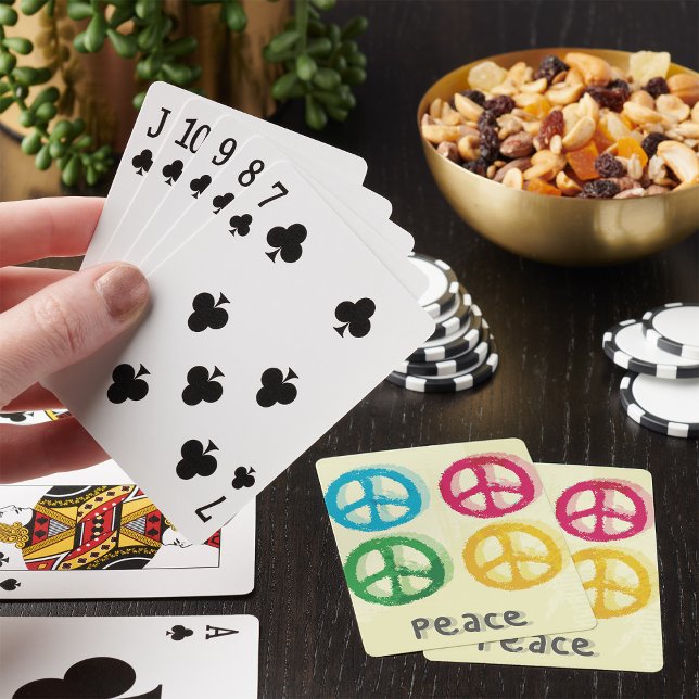 Peace Symbols Playing Cards Casinokort (Skapare uppladdad)