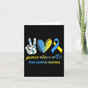 Peace T21 Down Syndrome Awareness S Kort