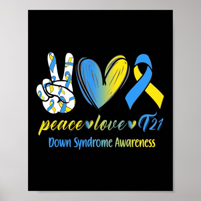 Peace T21 Down Syndrome Awareness S Poster (Framsidan)