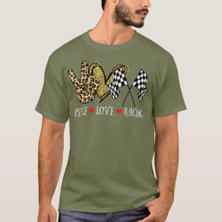 Peace Tävla Leopard Tävla Älskare T Shirt