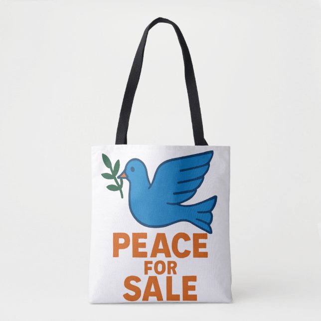 Peace Themed Tote Bag Tygkasse (Framsida)