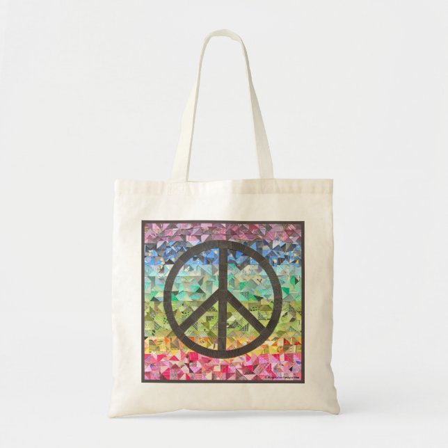 Peace Tote Bag Tygkasse (Framsidan)