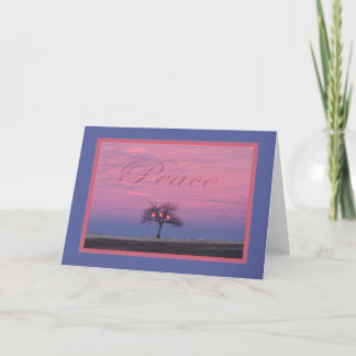 Peace Träd Greeting Card med Persimmons Helgkort
