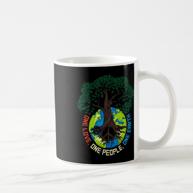 Peace Träd Kärlek - Miljöskyddsområdet D Kaffemugg (Höger)